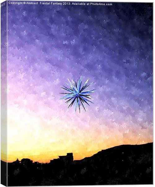 Guiding Star Watercolour Canvas Print by Abstract  Fractal Fantasy
