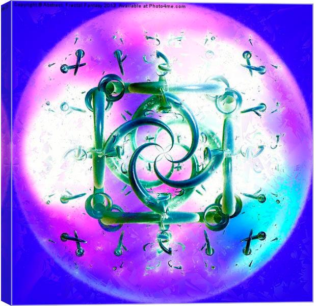 Crystal Ball Canvas Print by Abstract  Fractal Fantasy