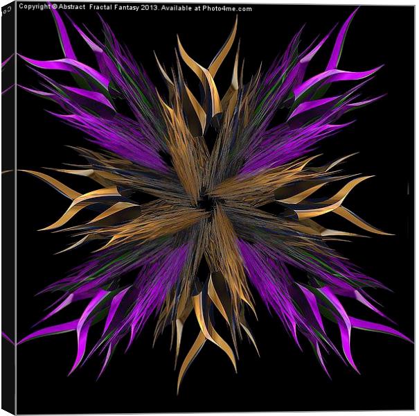 Flaming Forks Canvas Print by Abstract  Fractal Fantasy