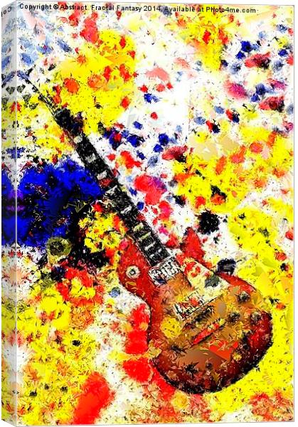 Les Paul Retro Abstract Canvas Print by Abstract  Fractal Fantasy