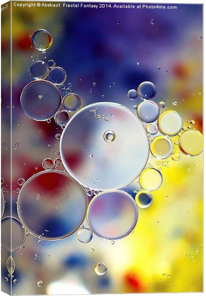 Bubbles Abstract Canvas Print by Abstract  Fractal Fantasy