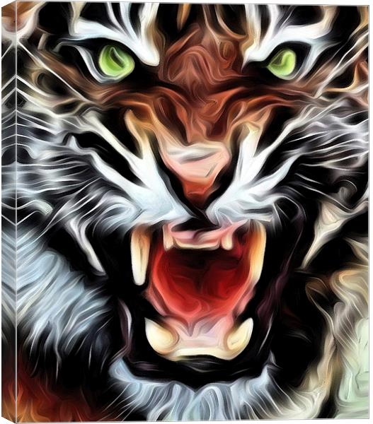 Tiger watercolour Canvas Print by Abstract  Fractal Fantasy