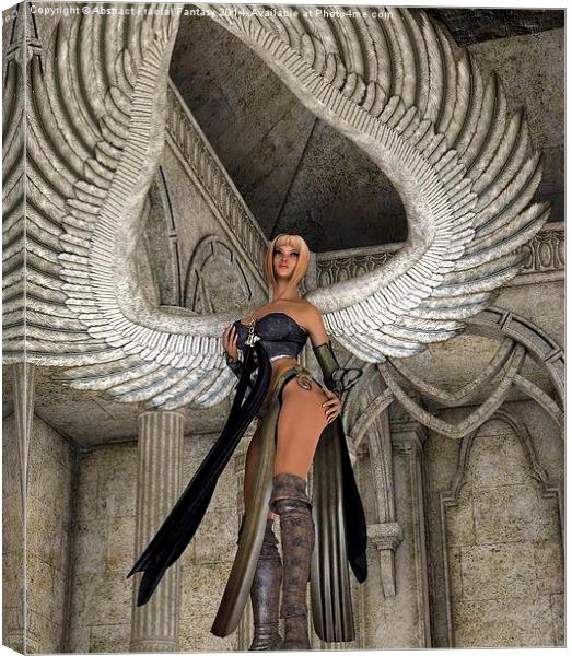 Fantasy winged female Canvas Print by Abstract  Fractal Fantasy