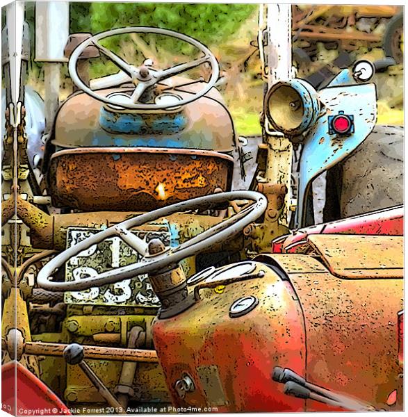 Vintage Tractors Canvas Print by Jackie Forrest