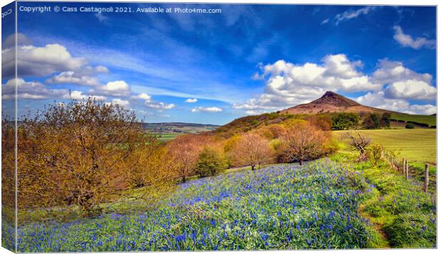 Blue Topping - Roseberry Topping North Yorkshire Canvas Print by Cass Castagnoli