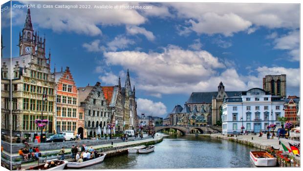 Ghent, Belgium Canvas Print by Cass Castagnoli