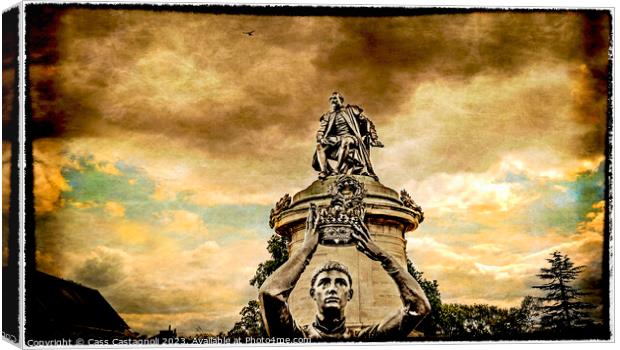 'A Kingdom for a Stage' - Shakespeare statue, Stra Canvas Print by Cass Castagnoli
