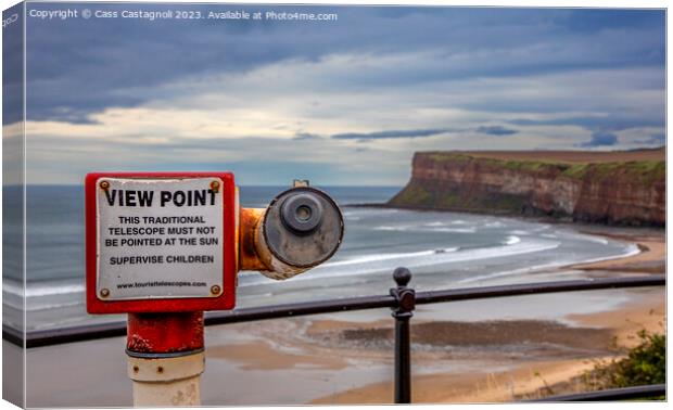 View Point - Saltburn-by-the-Sea Canvas Print by Cass Castagnoli