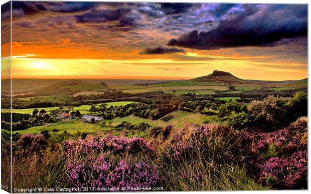 Roseberry Topping - Odins Fire Canvas Print by Cass Castagnoli