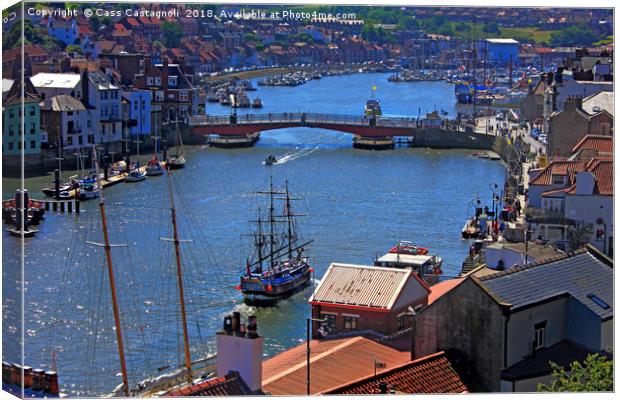 Full size replica of The Endeavour - Whitby Canvas Print by Cass Castagnoli