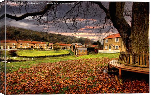 Autumn in Hutton-le-Hole - north Yorkshire Canvas Print by Cass Castagnoli