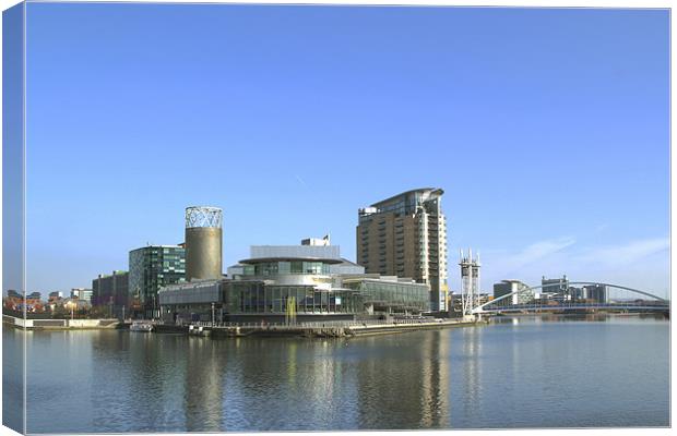 Lowry Centre, Salford Quays, Manchester Canvas Print by Alastair Wallace