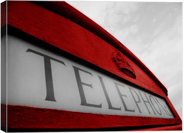 Red Telephone Box Canvas Print by Beth Black