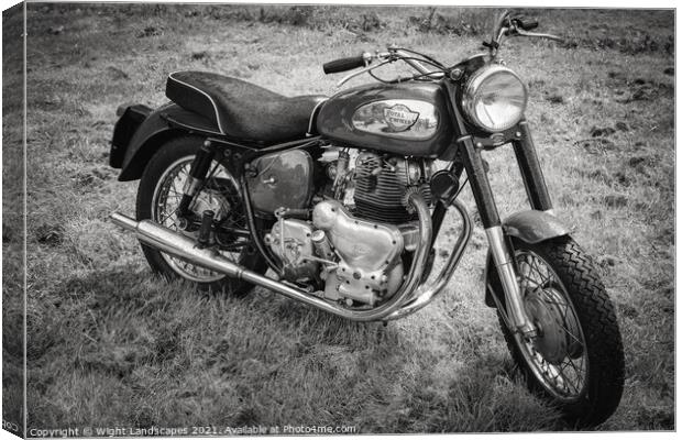 Royal Enfield Classic Motorcycle Canvas Print by Wight Landscapes