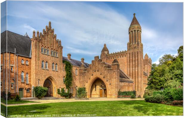 Quarr Abbey Isle Of Wight Canvas Print by Wight Landscapes