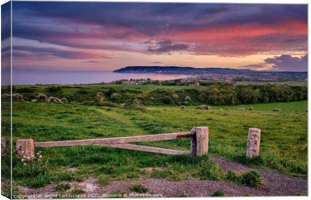 Culver Down Sandown Isle Of Wight Canvas Print by Wight Landscapes