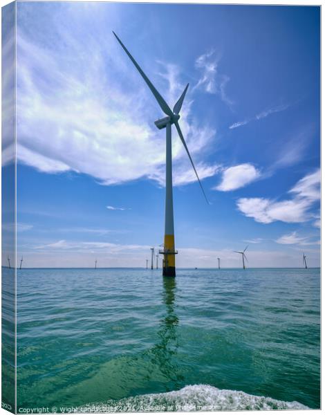 Kentish Flats Offshore Wind Farm Canvas Print by Wight Landscapes