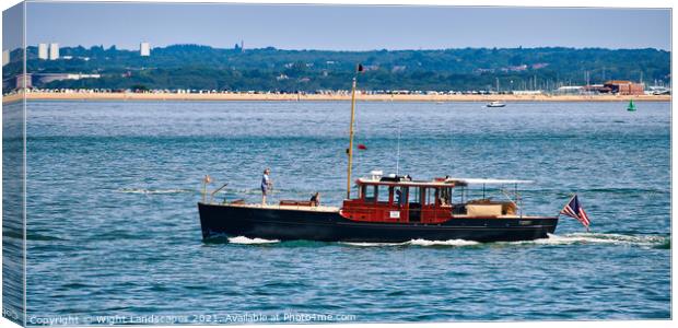 Carina a Lawley 59 ft Motor Yacht 1918 Canvas Print by Wight Landscapes