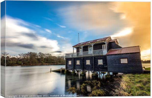 Newport Rowing Club Canvas Print by Wight Landscapes