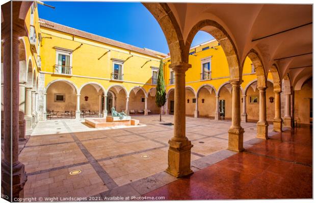 Convent Cloisters Tavira Canvas Print by Wight Landscapes