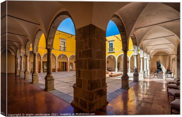 Convent Cloisters Tavira Canvas Print by Wight Landscapes