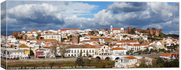 Silves Panorama Algarve Portugal Canvas Print by Wight Landscapes