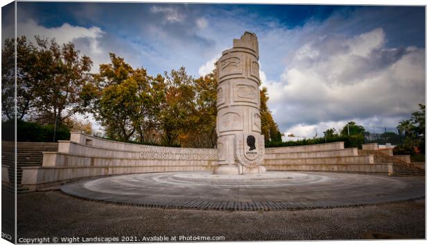 Duarte Pacheco Monument Canvas Print by Wight Landscapes