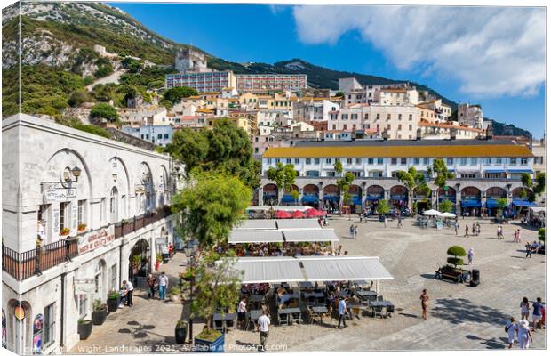 Casemates Square Gibraltar Canvas Print by Wight Landscapes
