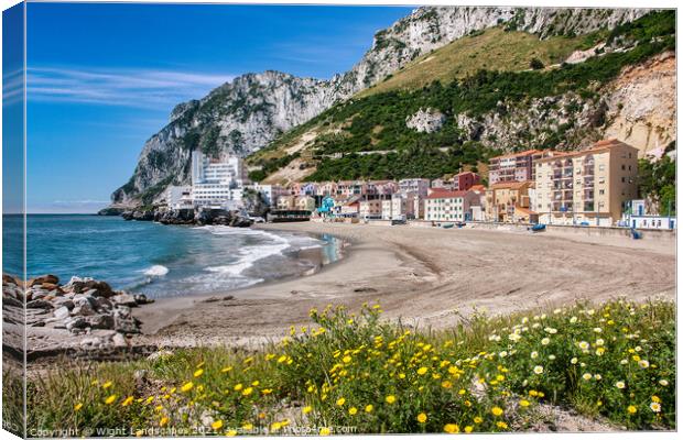 Catalan Bay Gibraltar Canvas Print by Wight Landscapes