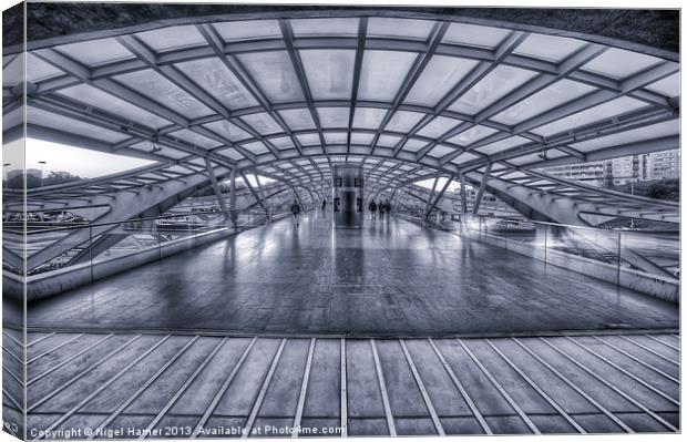 Oriente Station B&W Canvas Print by Wight Landscapes