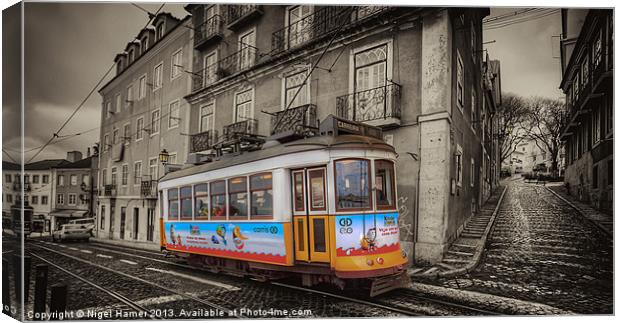 Carris Tram 574 Lisbon Canvas Print by Wight Landscapes