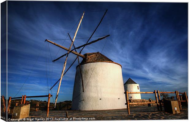 Silent Windmills Canvas Print by Wight Landscapes