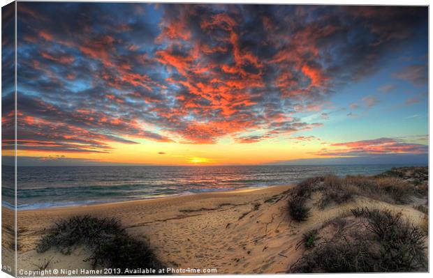 Beachcombers Sunset Canvas Print by Wight Landscapes