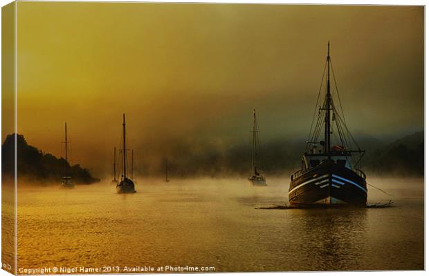 Carina In The Mist Canvas Print by Wight Landscapes