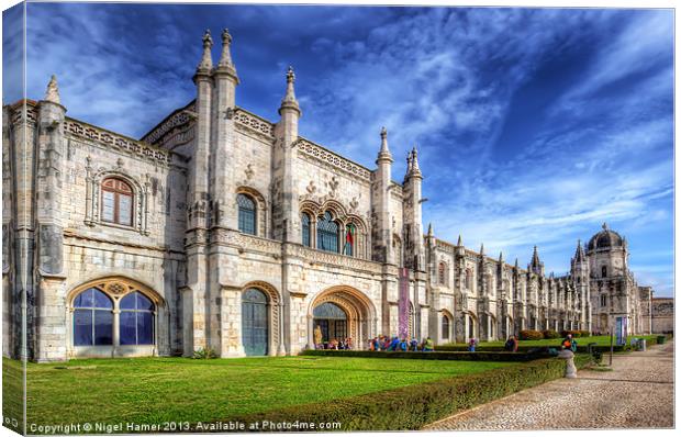 Monastery dos Jeronimos Lisbon Canvas Print by Wight Landscapes
