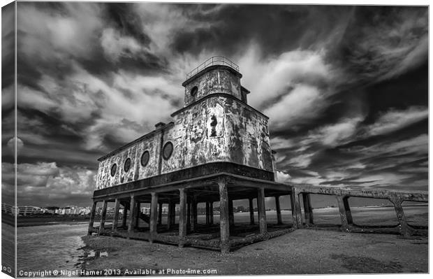 Lifeboat Station BW Canvas Print by Wight Landscapes