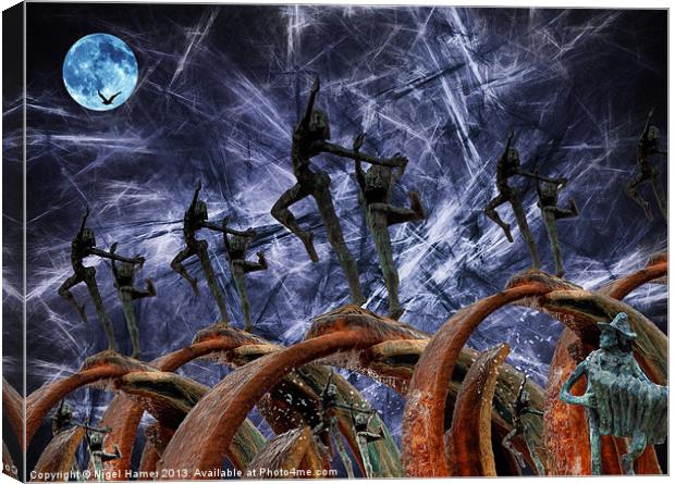 Dancing In The Moonlight Canvas Print by Wight Landscapes