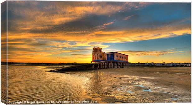 Lifeboat Station Sunset Canvas Print by Wight Landscapes