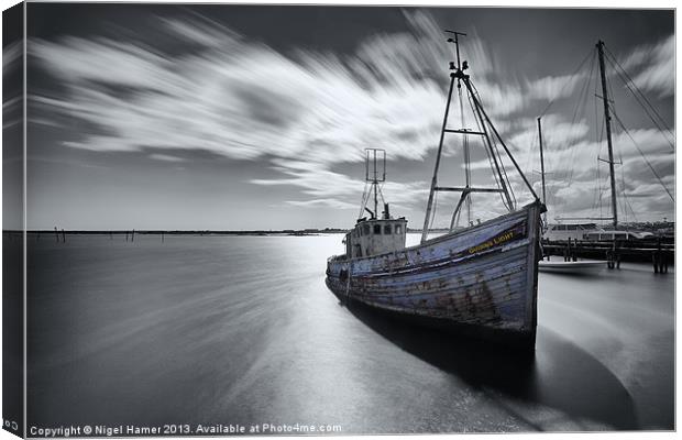 Afternoon Fishing Canvas Print by Wight Landscapes