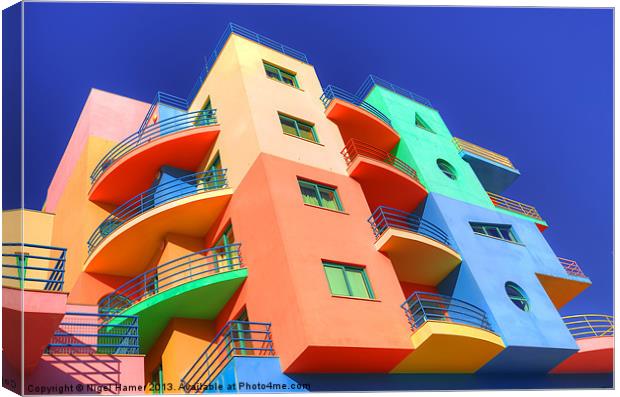 Rainbow House Canvas Print by Wight Landscapes