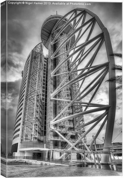 Vasco da Gama Tower Canvas Print by Wight Landscapes