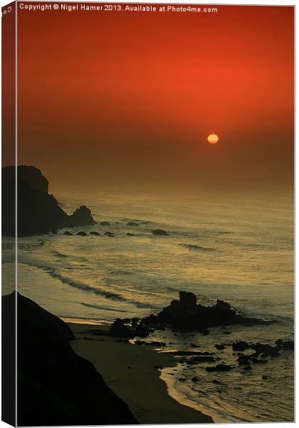 Castelejo Beach Sunset Canvas Print by Wight Landscapes