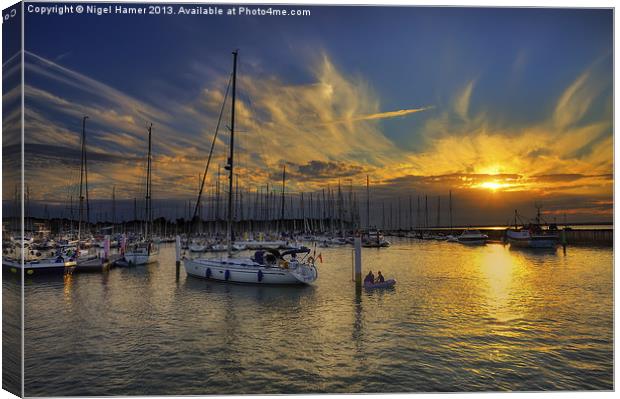 Yarmouth Sundown Canvas Print by Wight Landscapes