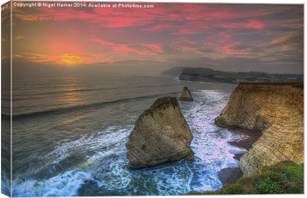 Freshwater Sea Stack Sunset Canvas Print by Wight Landscapes