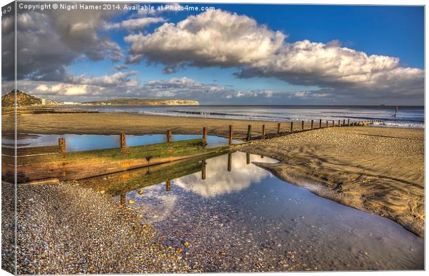 Welcome Beach  Shanklin Canvas Print by Wight Landscapes