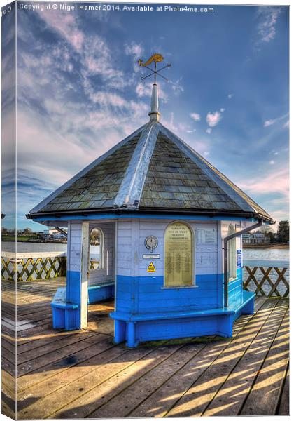 Yarmouth Pier Rotunda Canvas Print by Wight Landscapes