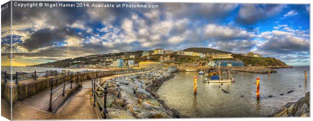 Ventnor Sunset Panorama #2 Canvas Print by Wight Landscapes