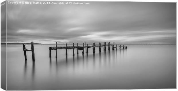 The Jetty High Key Canvas Print by Wight Landscapes