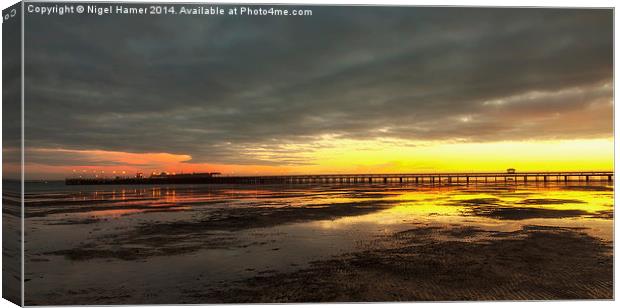 Dawn At Ryde Pier Canvas Print by Wight Landscapes