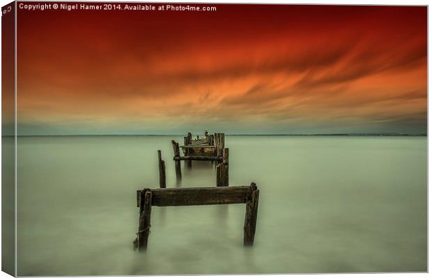 The Broken Jetty Canvas Print by Wight Landscapes